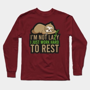 Cute Relax Sloth Long Sleeve T-Shirt